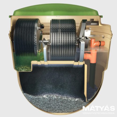 BioDisc BA (6LE) házi szennyvíztisztító berendezés RBC technológiával, 1 - 6 személyig, 1.2 m3/napig, gravitációs kivezetéssel