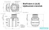 BioFicient A (4LE) típusú háztartási szennyvíztisztító MBBR (lebegőágyas) technológiával, 1 - 4 személyig, 0.6 m3/nap kapacitással, belső gépészettel