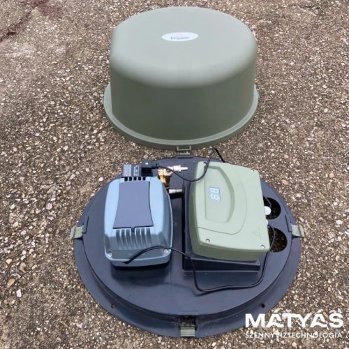 BioFicient 1 (6LE) házi szennyvíztisztító berendezés MBBR technológiával, 1 - 6 személyig, 0.9 m3/napig, belső gépészettel, gravitációs kivezetéssel