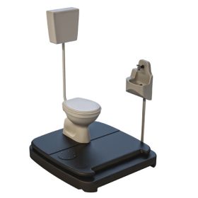   LISBONA mobil kerámia WC öblítőtartállyal és szifonnal, csatorna csatlakozóval