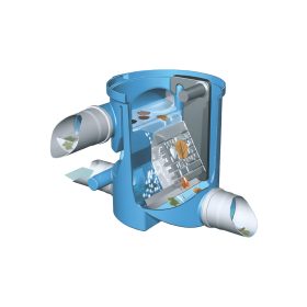 Öntisztítós levélszűrő akna