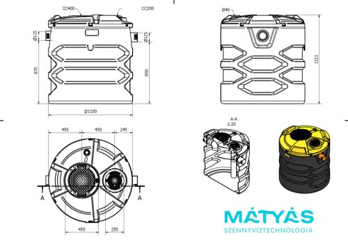 Homokfogó akna - 3 l/s