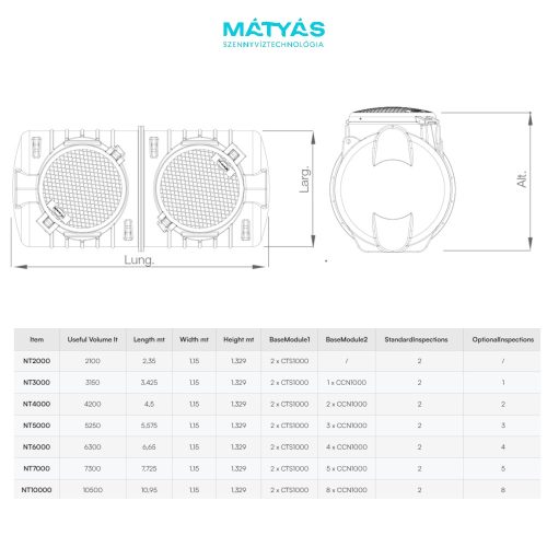 Nanotank moduláris földalatti tartály 6000 literes méretben