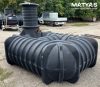 RainStoreFLAT 5 - ~5 m3-es lapos profilú esővíz/szennyvíz tarály - lépésálló és zárható fedéllel, gyári nyakmagasítóval
